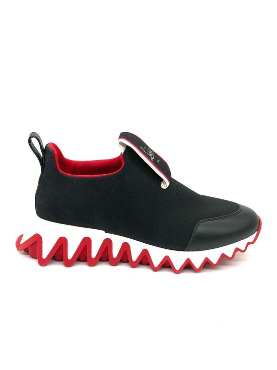 Christian Louboutin Tiketa Slip-On Runner Sneakers  Christian Louboutin TIKETA RUN Women Neoprene Techno Fabric Sneakers Shoes